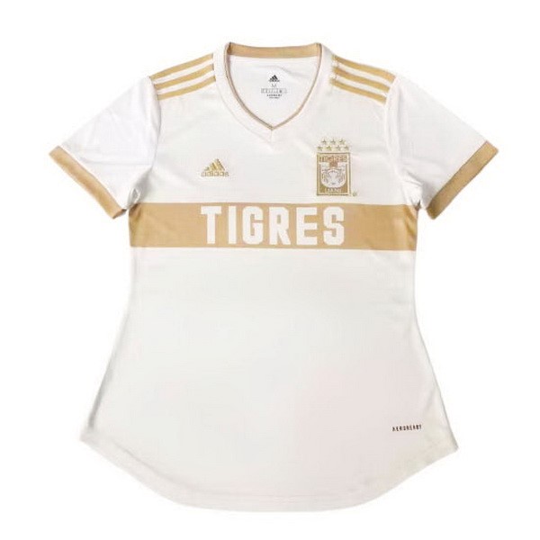 Camiseta Tigres UANL Replica Tercera Ropa Mujer 2020/21 Blanco Amarillo